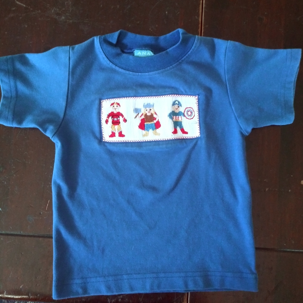 2 T Hand Smocked marvel Shirt